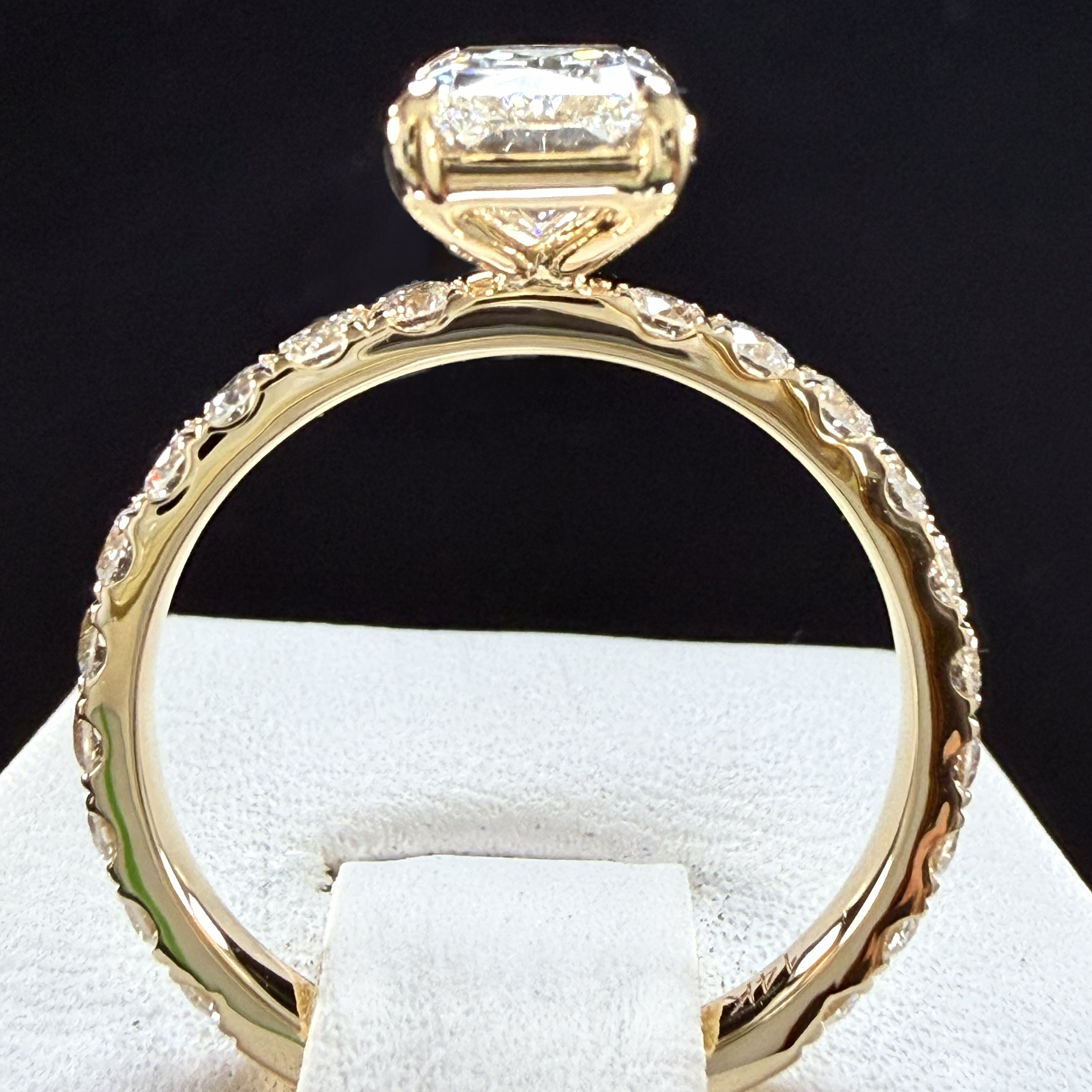Radiant Cut Lab Grown Diamond Engagement Ring | 2.27ct IGI Certified | 14K Yellow Gold