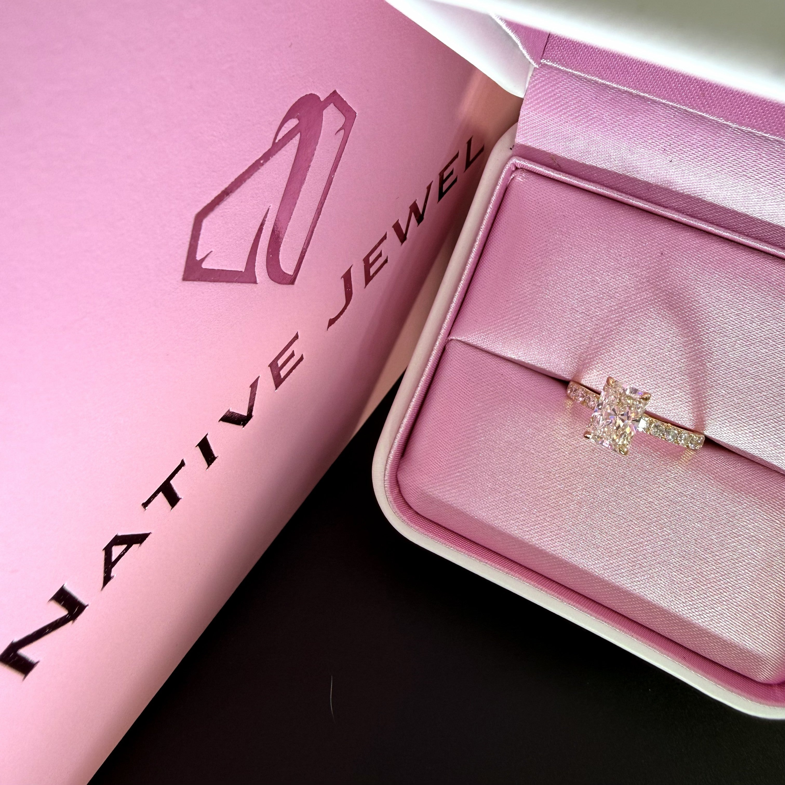 Radiant Cut Lab Grown Diamond Engagement Ring | 2.27ct IGI Certified | 14K Yellow Gold