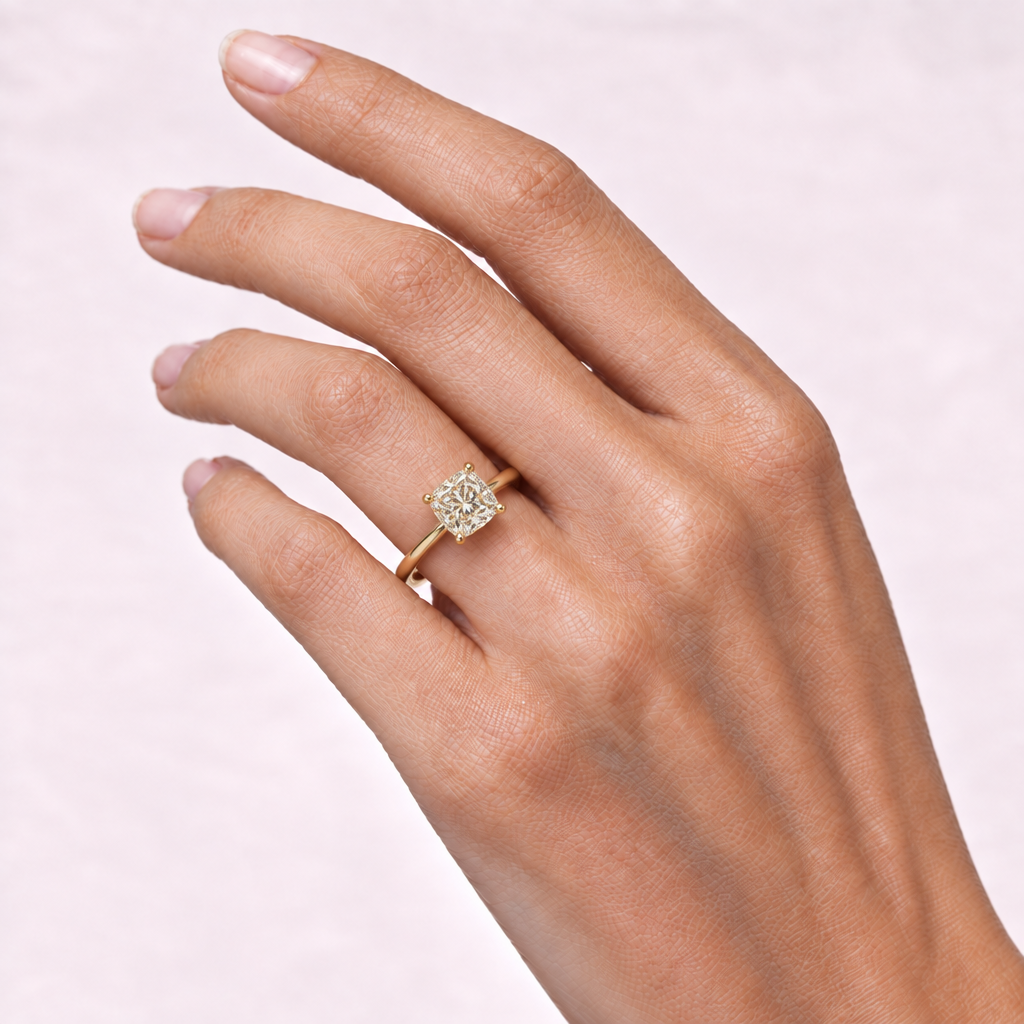 Cushion ring on hand