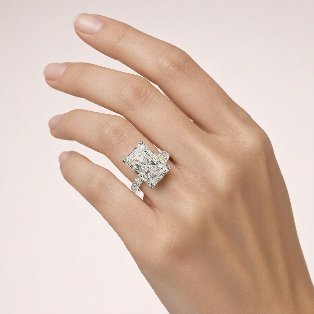 Exact ring placed on hand