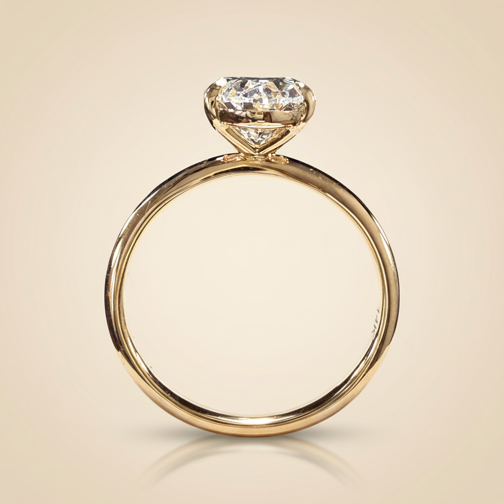 IGI-certified oval lab-grown diamond ring