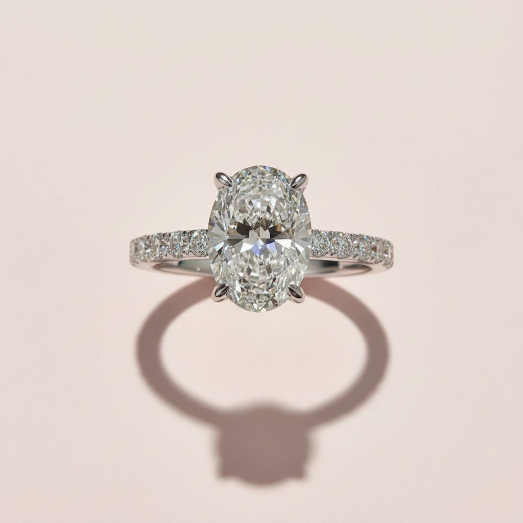 Oval pavé ring 2
