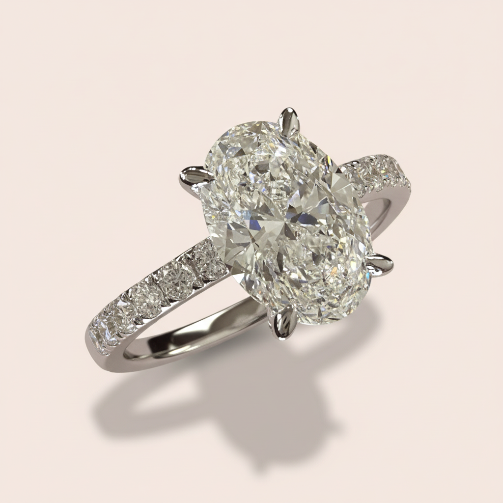 Oval pavé ring 3