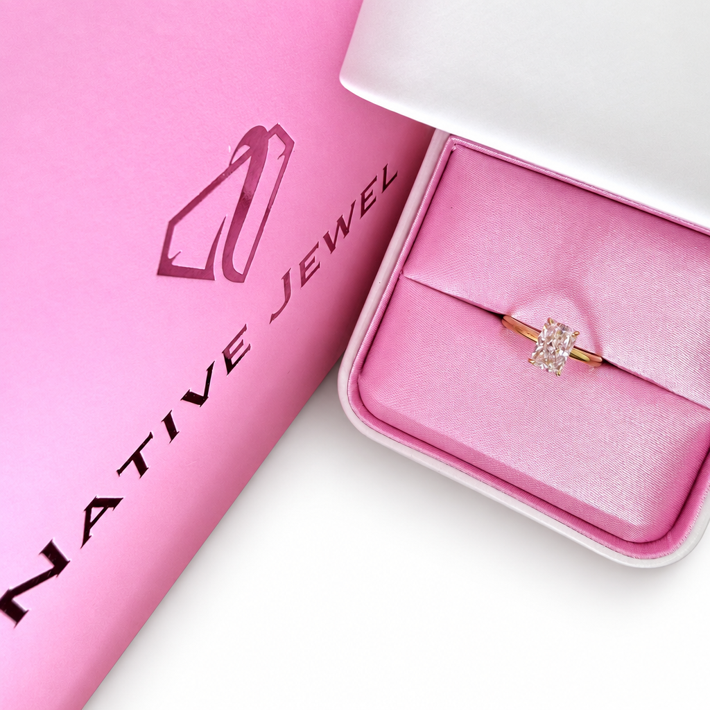Pink box on white
