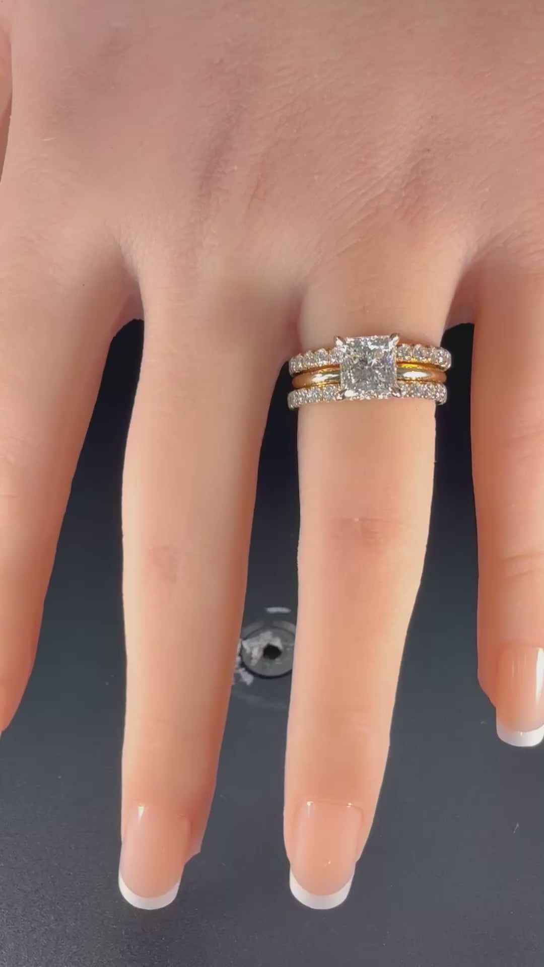 1.50ct Princess Lab Diamond Solitaire Engagement Ring | 14K Yellow Gold | D/VS1 | IGI Certified
