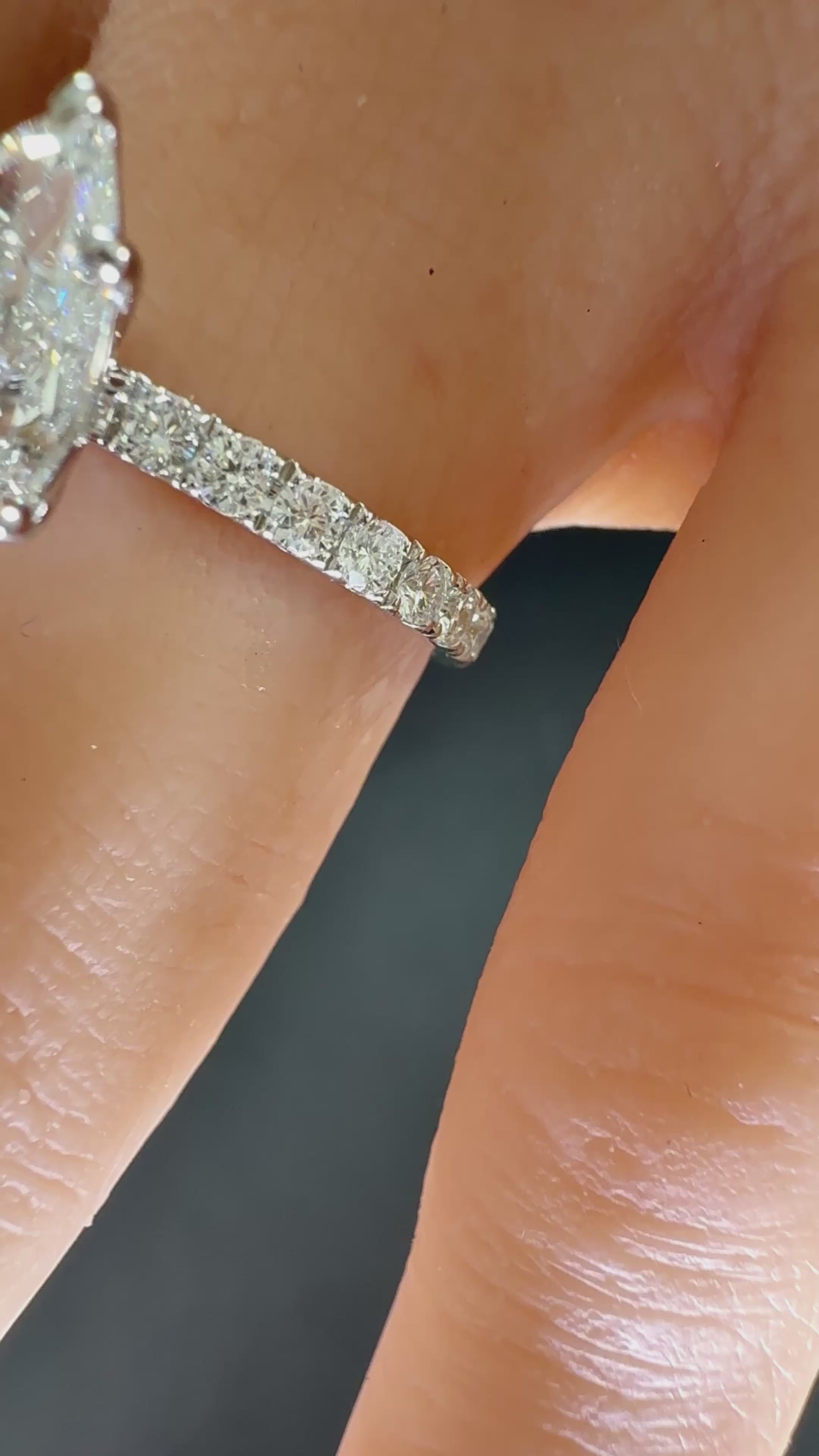 Pear Lab Grown Diamond Engagement Ring | 3.55ct IGI Certified | 14K Yellow Gold