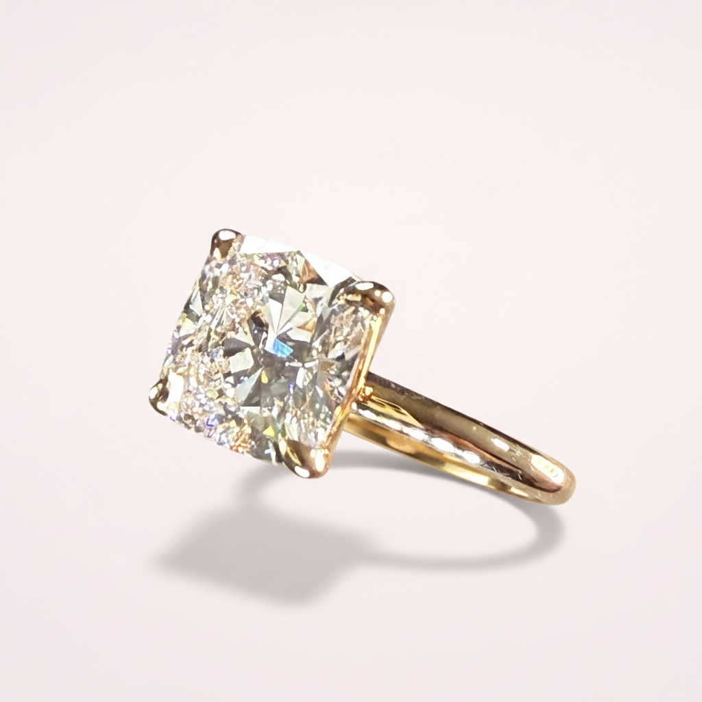 Radiant solitaire front-angle product photo