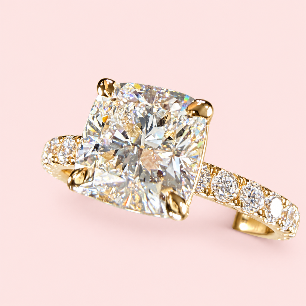Ring isolated on pink background