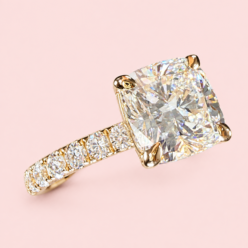 Ring isolated on pink background
