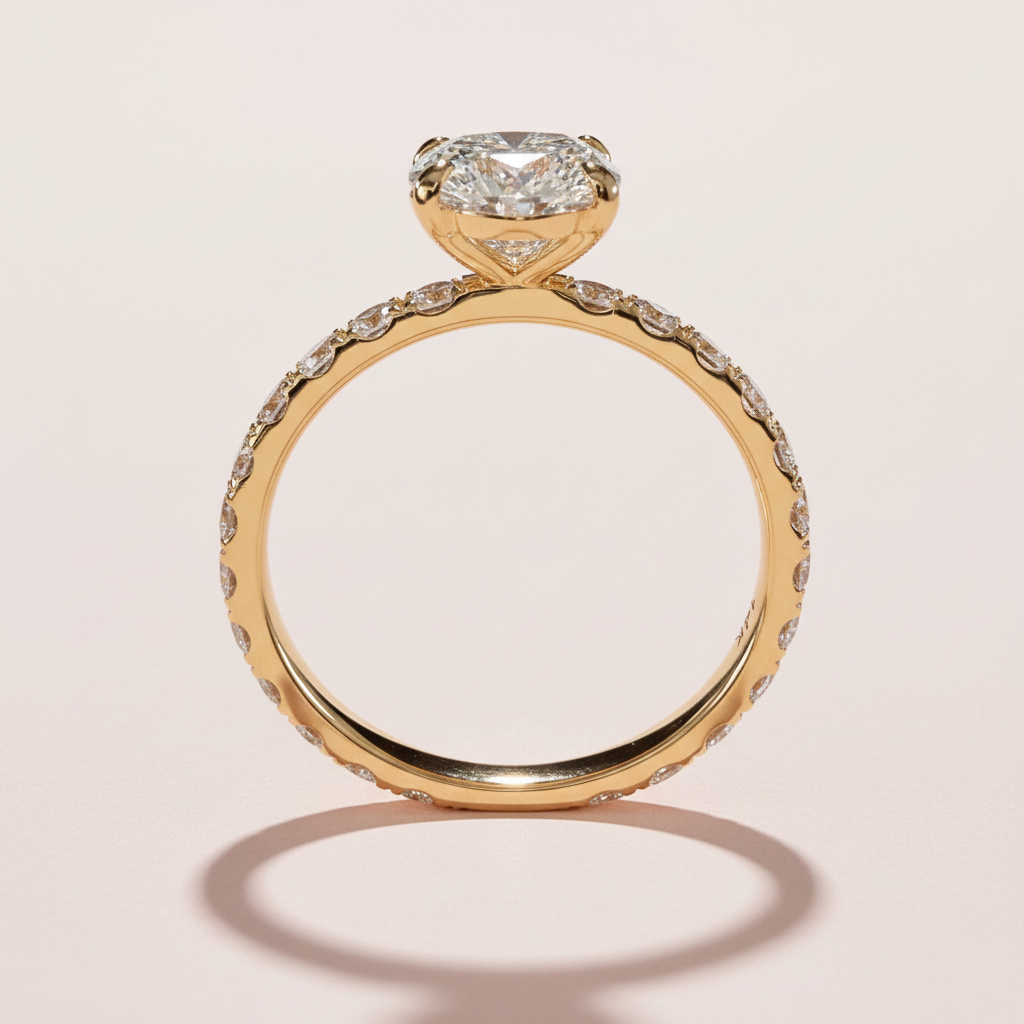 Yellow-gold ring, background replaced